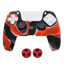 1 Set 5 Controller Cover + 2 Pcs Soccer Pattern Joystick Caps, Camouflage Design, Anti-Slip, Anti-Sweat, Anti-Scratch, Anti-Dust, Enhance Gaming Experience - View 13