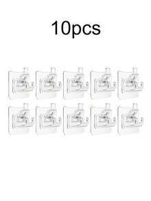 10 chiếc giá đỡ thanh rèm tự dính, giá đỡ gắn tường phù hợp cho nhà ở và khách sạn, móc treo thanh rèm, móc treo rèm tắm, móc đa năng. - Xem 12