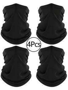 4件装夏季面罩围巾男女通用防紫外线透气防晒围巾，适合骑行跑步 - 彩色 - 查看 8