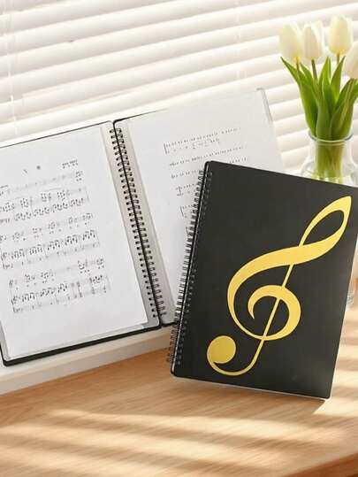 A4 Music Score Folder, Student Piano Sheet Music Binder, Waterproof Foldable Piano Score Folder, A4 Music Score File Bag (Holds 20 Sheets), A4 Music Score File Bag, Suitable For Choir, Band, Musicians, Performers, High-Quality PP Material Cover