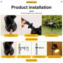 1pc/Box Solar LED Lawn Light, Outdoor Path Light, Suitable For Outdoor, Garden, Steps, Corridor, Yard, Solar Powered, Outdoor Decorative Landscape Lighting - Multicolor - View 11