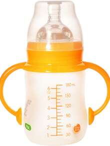 180ml/280ml Anti-Explosion Glass Baby Bottle With Handle, Anti-Colic Nipple, Temperature Resistant -20°C~400°C, Leak-Proof Infant Newborn Feeding Bottle - Multicolor - View 8