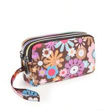 女士手拿包，三层长款钱包，女士手拿包，大容量钥匙扣，休闲手机袋，女士钱包，迷你钱包，小钱包，腕包 - 彩色 - 查看 4