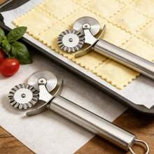 Heavy-Duty Stainless Steel Ravioli Cutter Wheel – Easy-Grip Handle For Clean, Crimped Edges - Silver - View 2