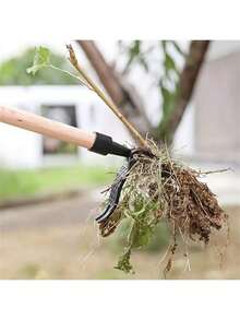 1 đầu nhổ cỏ đứng - Dụng cụ nhổ rễ thủ công 4 càng cho vườn và bãi cỏ, dụng cụ đào đất hạng nặng với càng bằng kim loại - Máy cắt cỏ bốn càng dạng đứng - Xem 7