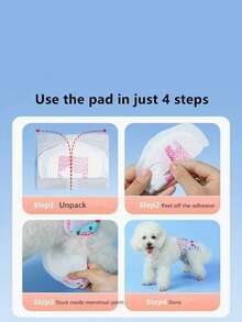 Pet Menstrual Pads, Suitable For Dog Menstrual Pants, Small & Medium Sized Poodle Menstrual Pants, Diaper Pads, Pet Hygiene Products, Cat Menstrual Care Pads, Disposable Sanitary Napkins, Highly Absorbent And Breathable - Multicolor - View 5