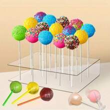 15/20 Holes Transparent Acrylic Lollipop Display Stand With Lollipop Sticks, Candy Decor For Birthday, Wedding, Party - Clear - View 3