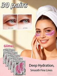 30片（30对）凝胶眼部冰袋，舒缓眼部肌肤，护理黑眼圈，淡化细纹，男女皆宜，10种颜色可选。 - 彩色 - 查看 1