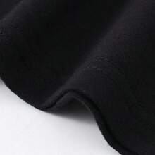 Women's Casual Black Short Sleeve T-Shirt With Unique Graphic Print Round Neck Regular Fit Top For Everyday Streetwear - 黑色 - 查看 2