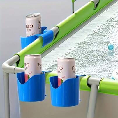 1/3 piezas Estantería de almacenamiento de plástico resistente para el borde de la piscina - Organizador multifuncional para bebidas, lavado de manos, herramientas y flotadores de piscina - Esencial para la gestión y organización de la piscina durante el verano, estantería de pie