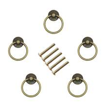 5 tay nắm vòng kim loại, núm tròn hợp kim, thích hợp cho tủ, bàn trang điểm, ngăn kéo, tủ đựng đồ. - Nhẫn - Xem 6