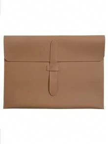 8pcs/1pc Customizable Leather Snap Closure Minimalist A4 Document Folder, Business File Bag, Large Capacity Anti-Drop Office Storage Bag, Back To School - Multicolor - View 12