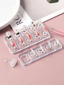 5/10 cái Kệ trưng bày móng tay acrylic trong suốt không từ tính, Giá trưng bày nhãn dán móng tay, Bàn tập làm móng, Dụng cụ làm móng DIY - Trong sáng - Xem 11