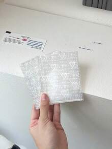 10Pcs Inner Pages/1Pc Loose-Leaf Binder, Photocard Binder Holder, Photocard Binder Photo Album,3-Hole Edge Wrapped Double Button Loose Leaf Photo Album, Widened Loose Leaf Binder Cover For Albums Business Cards Postcards - Multicolor - View 12