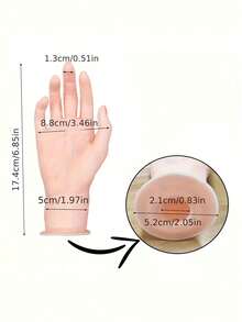 Resin Soft Silicone Fake Hand Model, Bendable Fingers For Nail Art Practice, Bracelet, Watch And Ring Display, Suitable For Livestream And Window Display - A - View 3