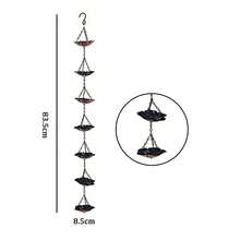 1pc Flower Shaped Rain Chain, Minimalist Retro Iron Art Eaves Drainage Chain, Comfortable Dripping Sound, Suitable For All Seasons - Flower Rain Chain - View 7