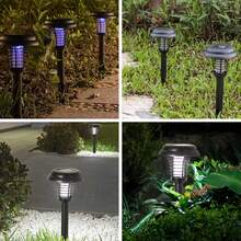 1/2pcs Solar Powered Mosquito Repellent Lamp - Outdoor Mosquito Repelling Light, Suitable For Indoor/Outdoor Garden Patio, With Purple & White Lighting, Waterproof - Mosquito Lamp - View 6
