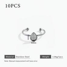 10 chiếc đế nhẫn điều chỉnh được bằng thép không gỉ mạ vàng 18K, phụ kiện tự làm trang sức, phù hợp cho nữ giới đeo hàng ngày. - Cài đặt vòng - Xem 24