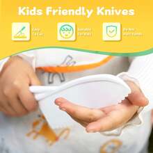 Juego de cuchillos para niños - Juego de cuchillos de cocina Montessori para niños, incluye tabla de cortar y cuchillos de juguete con textura, utensilios de cocina para niños y niñas de 3 a 10 años, color aleatorio - Rosa - Ver 7