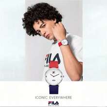 FILA ORIGINALE 撞色硅胶石英表 45mm 大表盘 30米防水 学生情侣运动腕表 - 均碼 - 查看 3