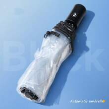 1pc Fully Automatic Transparent Umbrella, Sturdy 3-Fold Umbrella, High-Quality For Students & Adults, Outdoor, Garden, Travel Essentials, Portable Essentials, Beach Essentials, Graduation Season, Commencement, Graduation Ceremony, Graduation Gift, Graduation Present, Graduation Gift, Graduation Present, Congrats Grad, Congratulations Graduate, Valedictorian, Finish School, Graduation Party, Outdoor Essentials, Travel Portable, Hiking Essentials, Camping Essentials, Portable Tools, Summer Essentials, Summer Portable - Multicolor - View 6