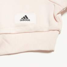 Adidas Women's Casual Hooded Sweatshirt With Fleece Lining, Short Style, Long Sleeve, Spring/Autumn IT1529 - Flesh Pink - View 3