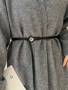 1pc Women's Waist Belt, Fashionable Minimalist Elegant Cinching Rope, Daily Wear Accessory For Sweaters, Jackets, Dresses - A - View 3