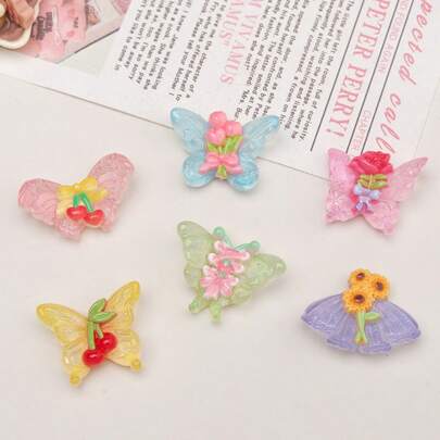 Bộ 15/20 ghim bấm họa tiết hoa và bướm, ghim bấm trang trí hình hoa và bướm dễ thương ngẫu nhiên, thích hợp dùng cho bảng thông báo, tường ảnh, bảng ghi nhớ, bản đồ, văn phòng, nhà cửa.