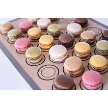 1pc Macaron Silicone Baking Mat - Non-Stick Silicone Macaron Baking Mat/Pastry Cookie Liner (Reusable/Half Sheet), Perfect Baking Set For Macarons, Pastries, Cakes And Breads, Household Kitchen Essential - View 4