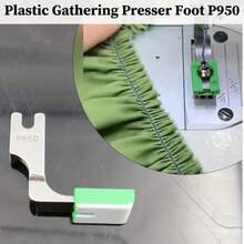P950 Adjustable Ruffle Presser Foot For Sewing Machines, With Lock Stitch And Gathering, Fabric Trimming Accessory For Sewing O9OZ - P950-2PCS - View 2