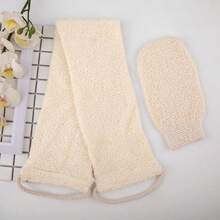 2pcs Exfoliating Bath Towel And Glove Set - Powerful Mud Removal Tool, Deep Cleansing Scrub Gloves - A - View 9