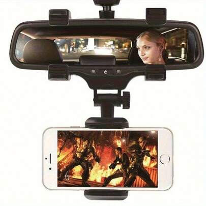 Suport auto reglabil la 360° - Material plastic durabil, prindere fermă, potrivit pentru GPS și smartphone-uri, potrivit pentru instalare în mașină, accesoriu suport auto