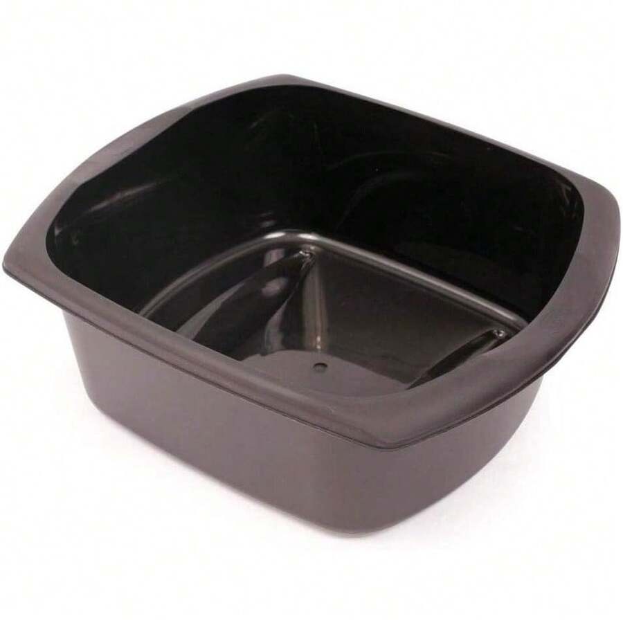 Rectangular Washing Up Bowl, Metallic, Large, 9.5 Litre - Soft Black - 查看 1