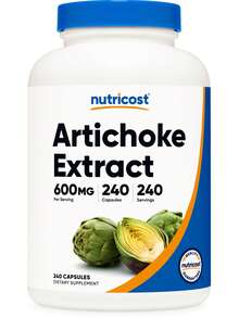 Nutricost Artichoke Extract 600mg, 240 Vegetarian Capsules - Gluten Free, Non-GMO | Artichoke Supplement, Herbal Extract, Non-GMO, Gluten Free, Vegetarian, 600mg - 其他 - 查看 1