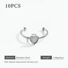 10 chiếc đế nhẫn điều chỉnh được bằng thép không gỉ mạ vàng 18K, phụ kiện tự làm trang sức, phù hợp cho nữ giới đeo hàng ngày. - Cài đặt vòng - Xem 37