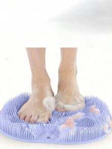 Silicone Shower Foot Scrubber Mat Silicone Shower Foot Brush Pad Wall Mounted Feet And Back Scrubber Massage Pad With Suction Cups For Women Men Exfoliating, Non Slip Suction Cups,Foot Care Tools,Nail Art Tools,Body Care Tools,Shower Foot & Back Scrubber Mat Hands Free Foot Massager Mat With Non-Slip Suction Cup - Multicolor - View 11