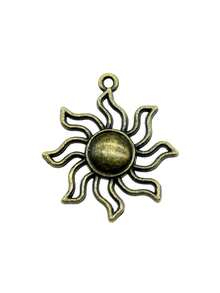 3pcs 35x31mm Sun Charms Pendant For DIY Jewelry Making Necklace Keychain Phone Chain Bracelet Making Accessories Handmade Craft Making Findings - Sun - View 5