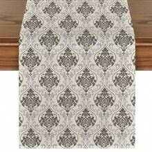 1/4/5/6/7pcs Bohemian Style Abstract Floral Pattern Home Decor Set, Living Room Decor Set, Bedroom Decor Set, Dining Room Decor Set, Linen-Like Material, Multiple Sizes Available, Dining Table Decor, Fireplace Mantel Scarf, Placemats, Coasters, Home Decoration - Multicolor - View 15