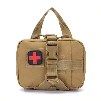 1pc Outdoor Tactical Medical Bag, First Aid Kit Accessories Pack, Hiking Survival Pouch, Camouflage Emergency Waist Pack