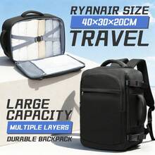 Bộ ba lô du lịch kèm túi đựng đồ vệ sinh cá nhân, kích thước 40x30x20CM, được Ryanair chấp thuận, ba lô hành lý dung tích lớn, bền chắc dành cho nam và nữ, thích hợp cho các chuyến công tác. - Nhiều màu - Xem 8