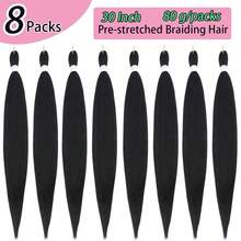 30 Inch 8pcs/Pack Pre-Stretched Braiding Hair, Professional Crochet Braiding Hair Extensions - Multicolor - View 6