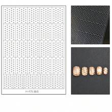 透明镂空贴纸，经典图案，双用途设计，包含迷你星星、爱心和星爆图案，多功能镂空美甲贴纸 - 無色 - 查看 9