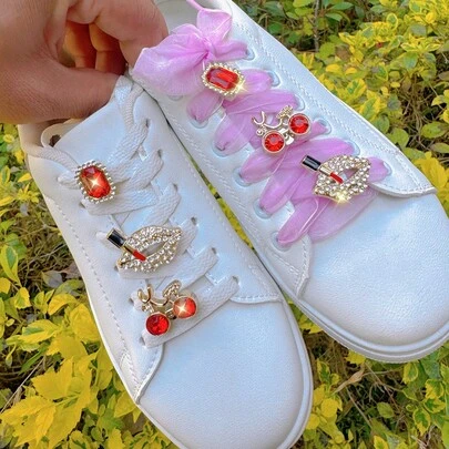 6pcs Lip Shaped Shoe Clips, DIY Decor For Women's Sneakers, Canvas Shoes, Sandals, Slippers, Multifunctional Shoe Clips, Great Gift For Holidays And Parties