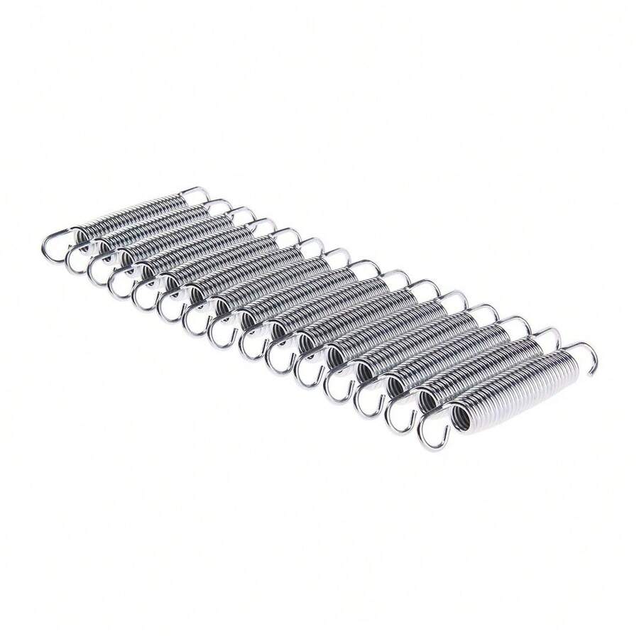 Set Of 35 Trampoline Replacement Springs, Heavy-Duty Galvanised 5.5" 14cm Silver - A - View 1