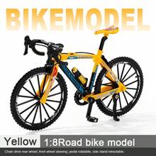 1pc 2026 New Bent Handle Racing Gear Offroad Bicycle 1:8 Scale Simulation Bike Model Toy Decor, Bicycle Model Decor, Desktop Decor, Holiday Party Table Decoration, Birthday/Holiday Gift For Him, Perfect Present - Multicolor - View 10