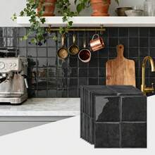1/24pcs Splash Guard Peel And Stick Subway Tile, 3D Self-Adhesive Wall Tile, Kitchen And Bathroom Backsplash, Waterproof Bathroom Kitchen Sticker, Home Decor - Ideal For DIY Kitchen, Bathroom, Laundry Room, RV And Fireplace - D-pBS-005 - View 1