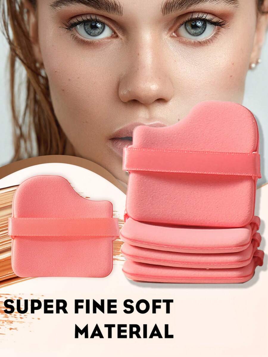 5/10/20/50个装 粉扑 面部柔软化妆海绵 散粉 丝绒粉底液 干湿两用化妆海绵工具 - 西瓜粉 - 查看 1