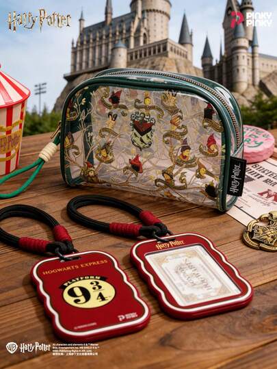 Bolsa de cosméticos de Harry Potter, bolsa de maquillaje multifuncional con cremallera, bolsa de estilo vintage negra para la familia, bolsa impermeable transparente para ir a trabajar, salir, fiestas, Navidad, Halloween, regalo de cumpleaños para mujeres y trabajadores de cuello blanco