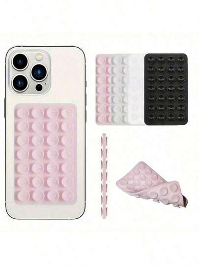 1pc Silicone Suction Phone Case Mount,Phone Suction Grip,Octobuddy,Sticky Phone Grip, Adhesive Phone Stand Sticky For Cell Phone, Mother's Day Gift, Office Essentials