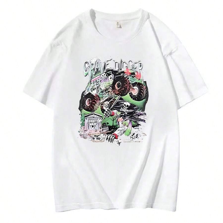 Vintage Monster Truck Kids S T-Shirt Monster Jam 2015 Tee - White - View 1